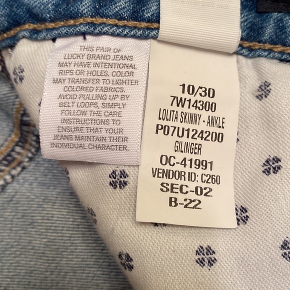 Lucky brand jeans size 10/30 - Picture 15 of 16
